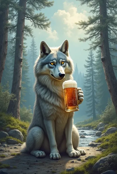 A beer a wolf