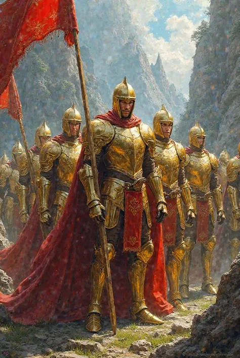 Golden Armored Knights in the DnD World