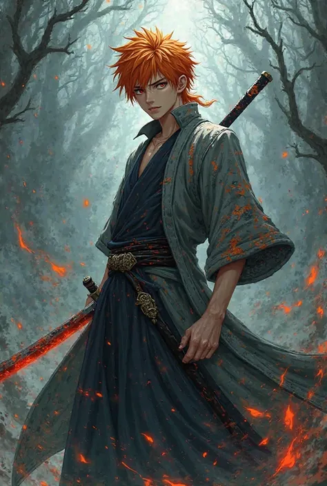 Ichigo Kurosaki as demon hunter Kimetsu no Yaiba
