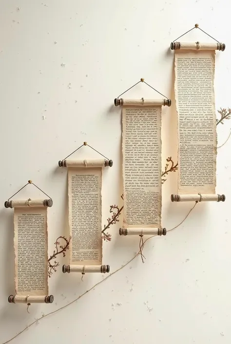 A visual timeline showcasing the evolution of text, starting with ancient scrolls, moving to the printing press, and ending with modern digital devices.