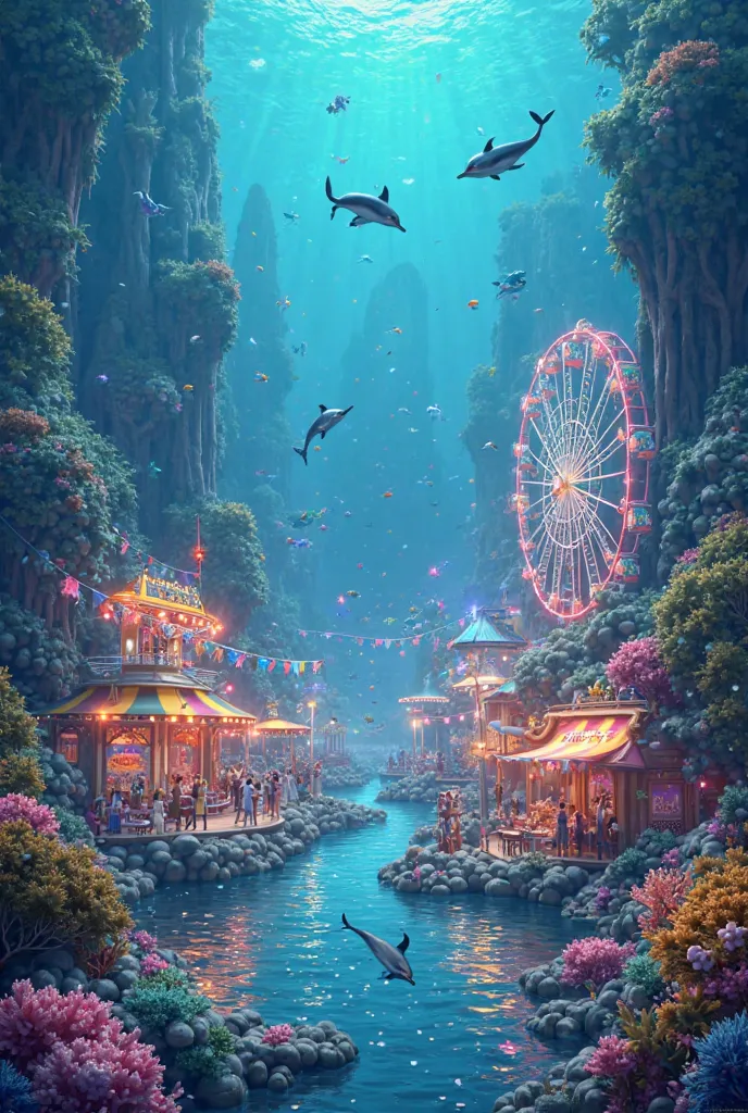 Under the sea kingdom with funfair