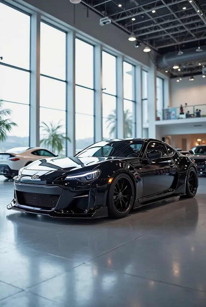 2025 (Subaru BRZ ) in (black  )colour standing in showroom The side  View