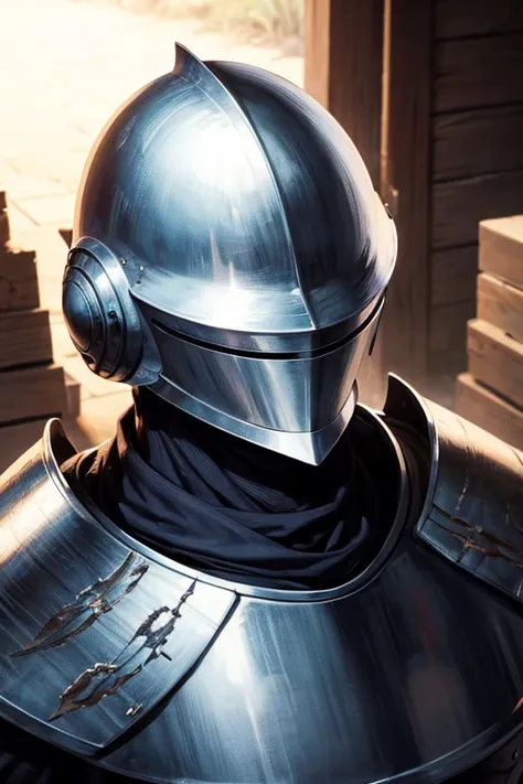 helmet, armor, faceless man