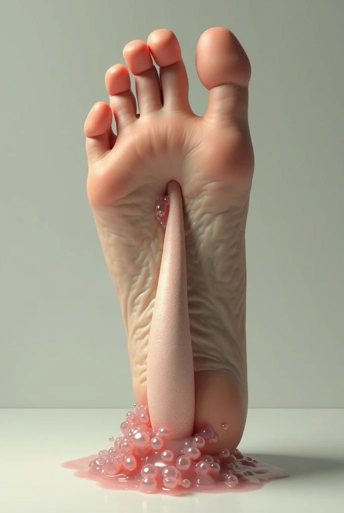 A human foot that has a penis 