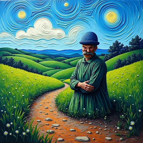 Please draw in the style of Van Gogh painting