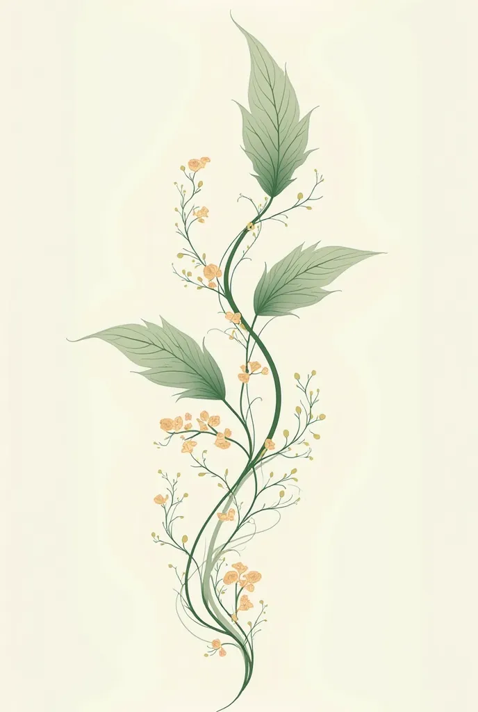 
"Create a delicate line art design featuring intertwining  leaves  in soft, pastel green and beige tones. Incorporate intricate details and subtle texture
It should be line art only and also in boundaries and in between