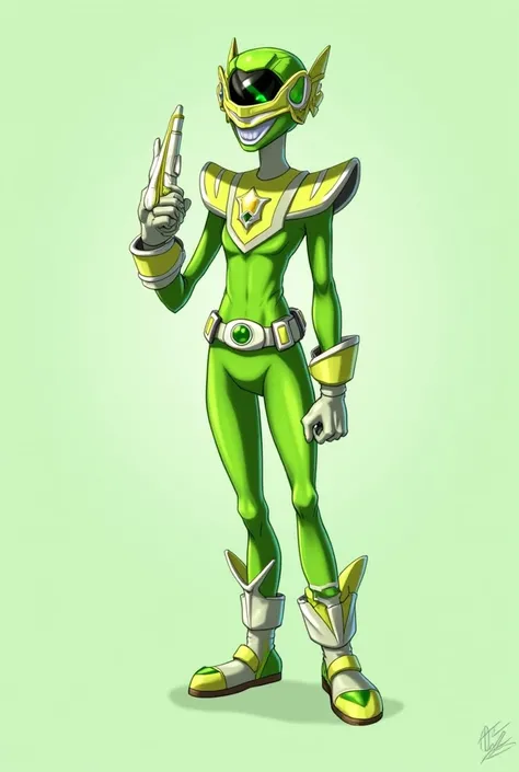 The next!

Let's transform the Nhandumirim into a light slime green Power Ranger!

# Name: Nhandu Ranger
# Cor: Light Lime Green
# arm: Wind Leaf (a windthrower that can create a gust of wind)
# ability: Wind Control (control the wind to create gusts or at...