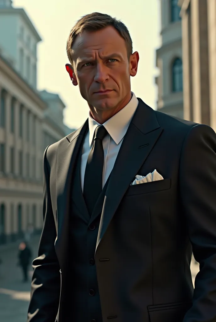 This James Bond 2025 With a beautiful woman in his arms, totally a heartthrob 