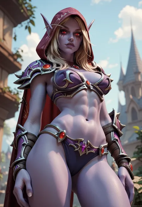 Sylvanas Windrunner, Undercity, sexy, purple skin