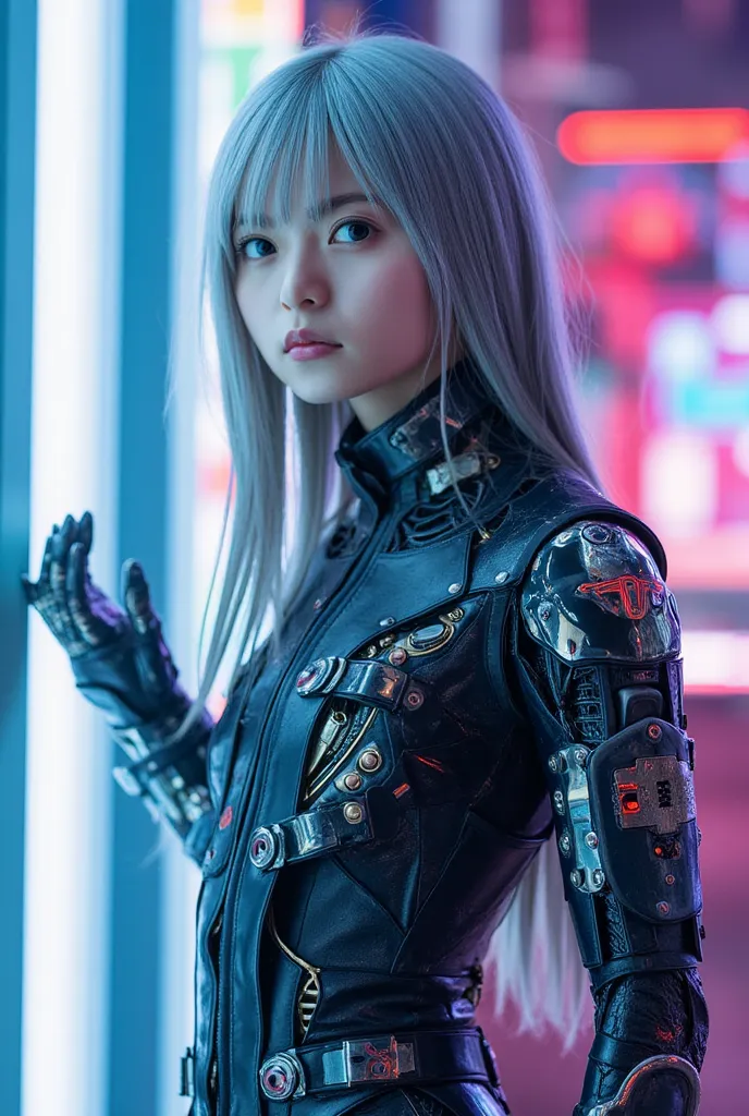 A cyborg girl is born with the exoskeleton and abilities of a wolf.
UHD, masterpiece, accurate, super detail, high details, high quality, award winning, best quality, highest, 16k, detailed face, realistic textured skin, perfect anatomy, perfect fingers, H...