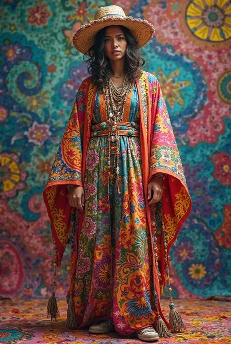 Robe hippie flashy