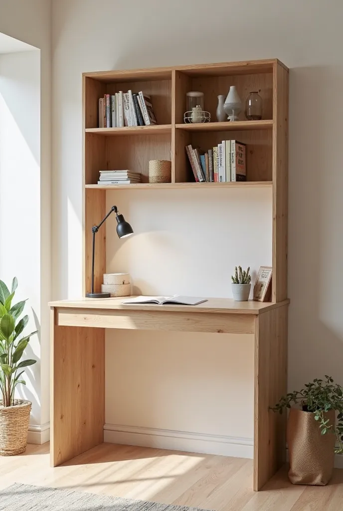 Study table with shelves make it simple with lots of space to keep books