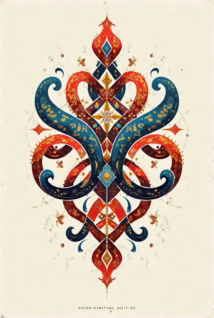 Kazakh national ornament in modern style 