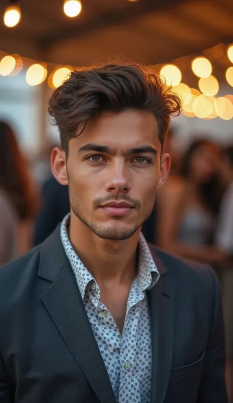 handsome male skin light brown mixed race with short hair, in a event with friends, handsome young man, portrait of handsome young man, handsome young model, handsome young man, attractive young man, young man with handsome face, male model, handsome male,...