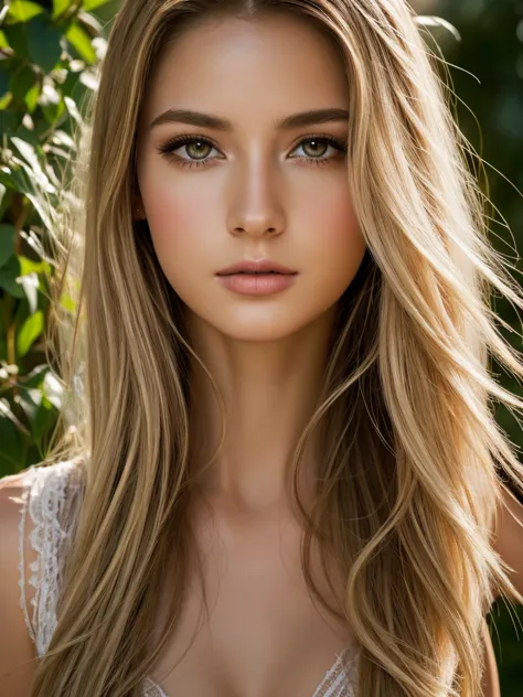 1girl, , white background, blonde hair, long hair, messy hair, brown eyes, cute, perfect face,