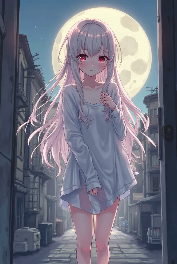  girls on the left,pale hair color ,long hair,pink eyes,Baby Face,Hollow Eyes,Small and delicate body,bare feet, lower body exposure,Unbutton all clothes, long-sleeved white shirt ,unkown clothes,big loose clothing,black tentacles from back, expression wit...