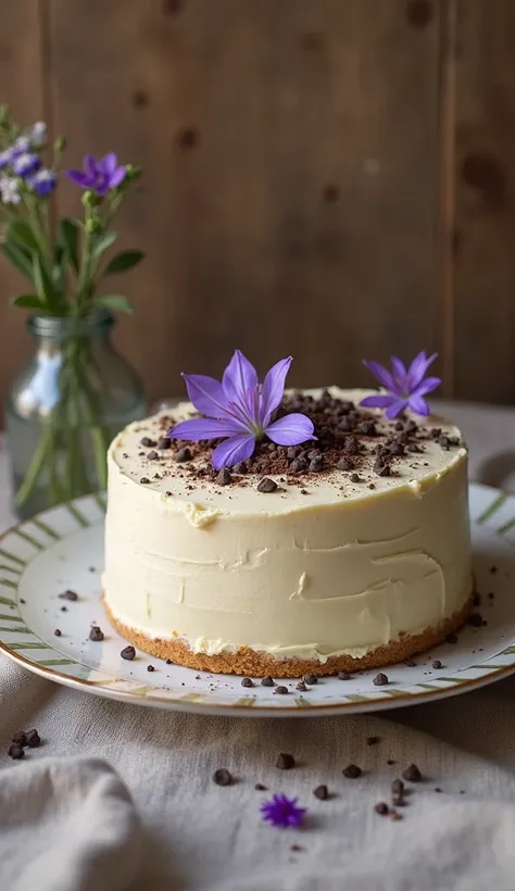 Hgraphic elements, Dynamic Light, Cinematics, HDR, UHD, professional PHOTOGRAPH OF:

Natural Essence
"Design a rustic setting for the Flower Honey Cake with a weathered wooden table and soft linen cloth. Use earth tones and natural lighting to create a war...