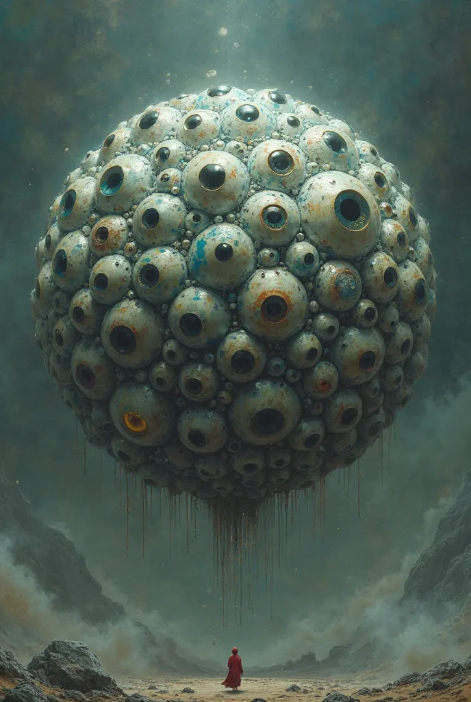 A round sphere of eyes