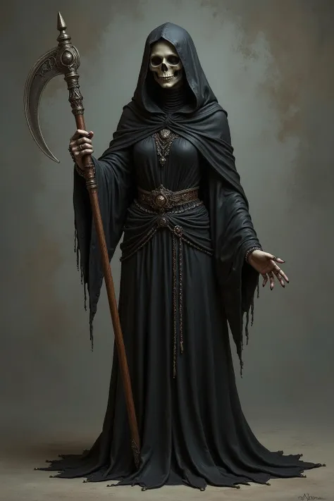 The Grim Reaper as a female form   