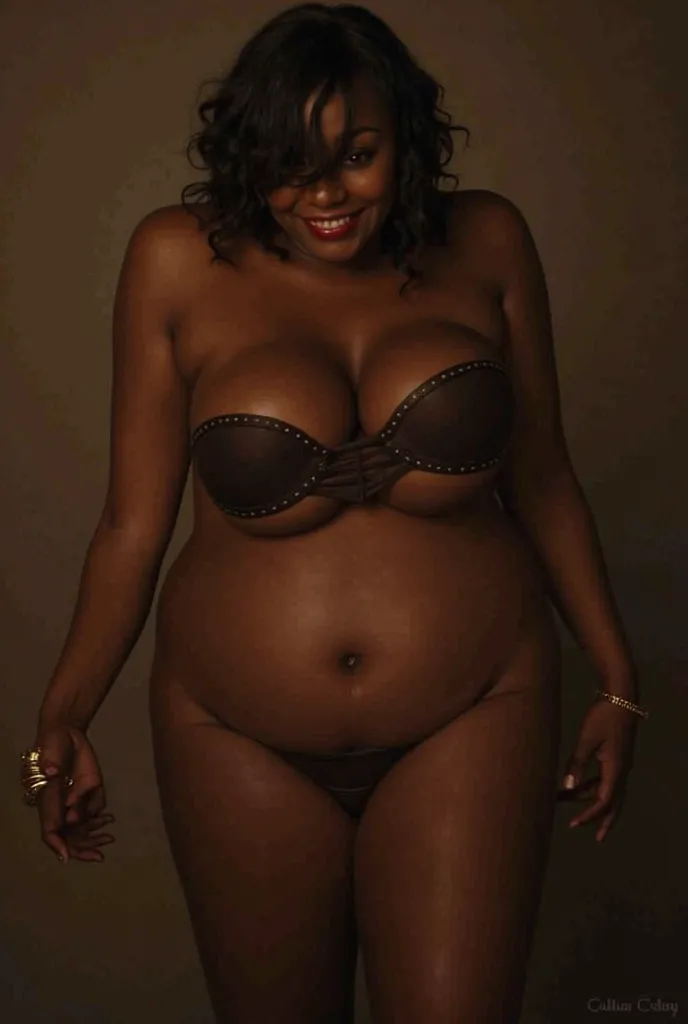 Leanne was a curvaceous 5'7", with a figure that was all womanly softness and sensuality. Her breasts were a large, heavy E-cup, full and heavy, with dark brown nipples that were almost black in the dim light. Her skin was a rich, caramel brown, a deep ebo...