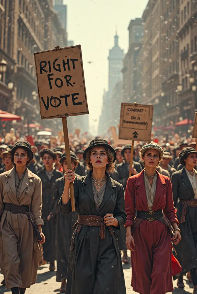 1920’s women protesting “right to vote” and “what is a woman” 