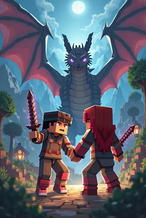 Both neha and radi defeated dragon in Minecraft 