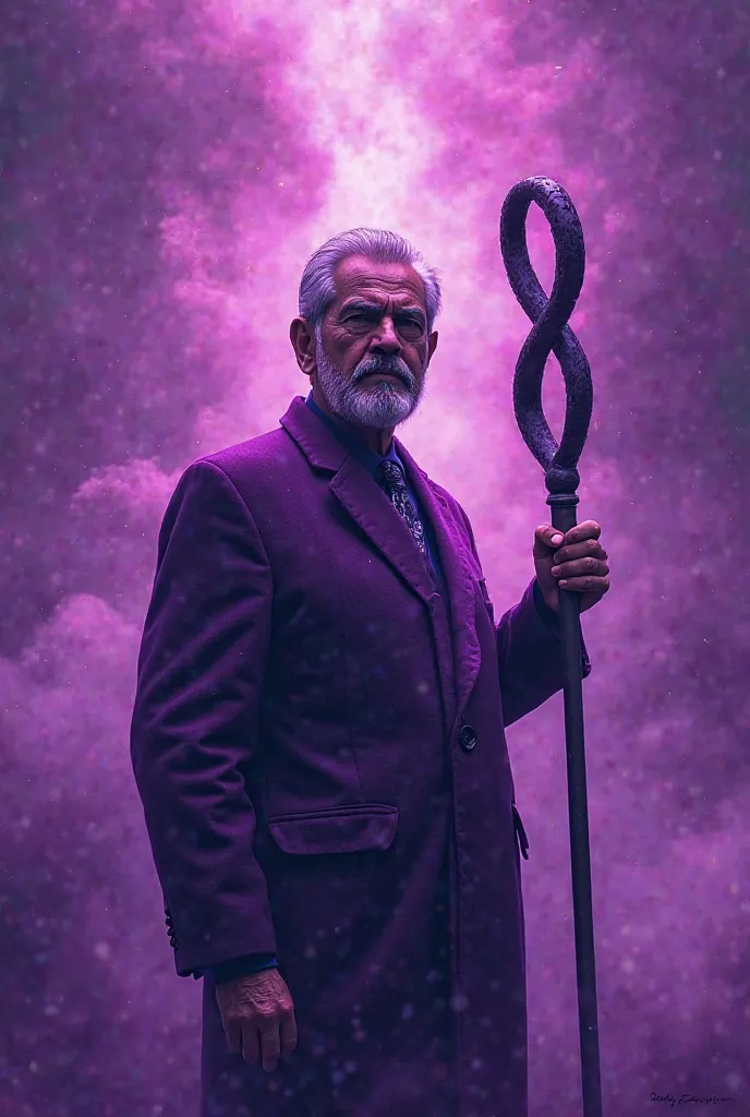 President Lula with the color purple using the infinity handle in his hand
