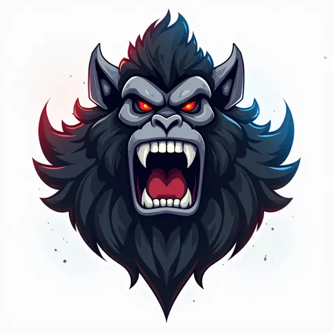 **Prompt:**  
Logo design **sport**  On a white background . The main mascot is **King Kong** with ferocious expression, otot strong , dan tatapan sharp yang mencerminkan kekuatan serta dominasi. **Energy aura** surrounds King Kong with color ** dark blue ...