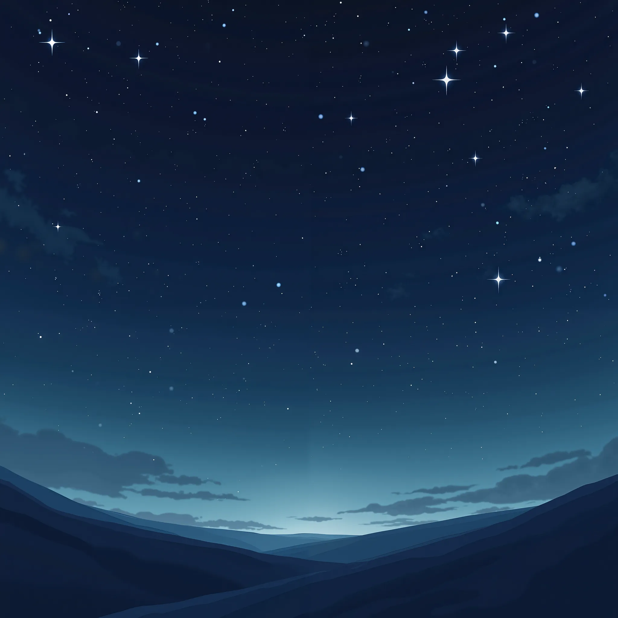 Night sky with stars, simple