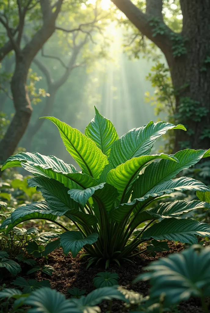 Green plant focused on the forest with 4K quality 