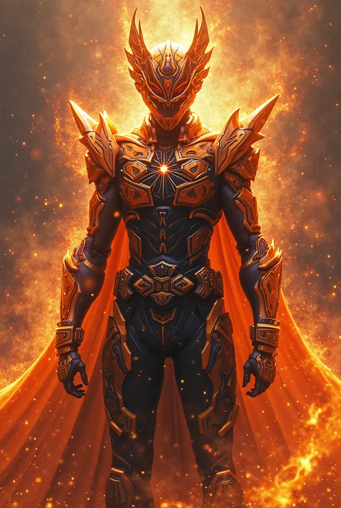 Kamen Rider Black Sun It has a dark orange aura energy pattern.