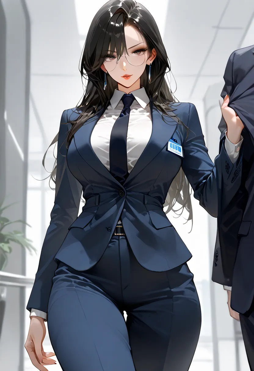 ( masterpiece:1.4), (Highest quality:1.4), (High Resolution:1.4), sexy woman, Female CEO, business suit, black long hair, ( plump:0.7)
