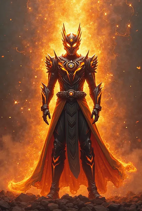 Kamen Rider Black Sun It has a dark orange aura energy pattern.