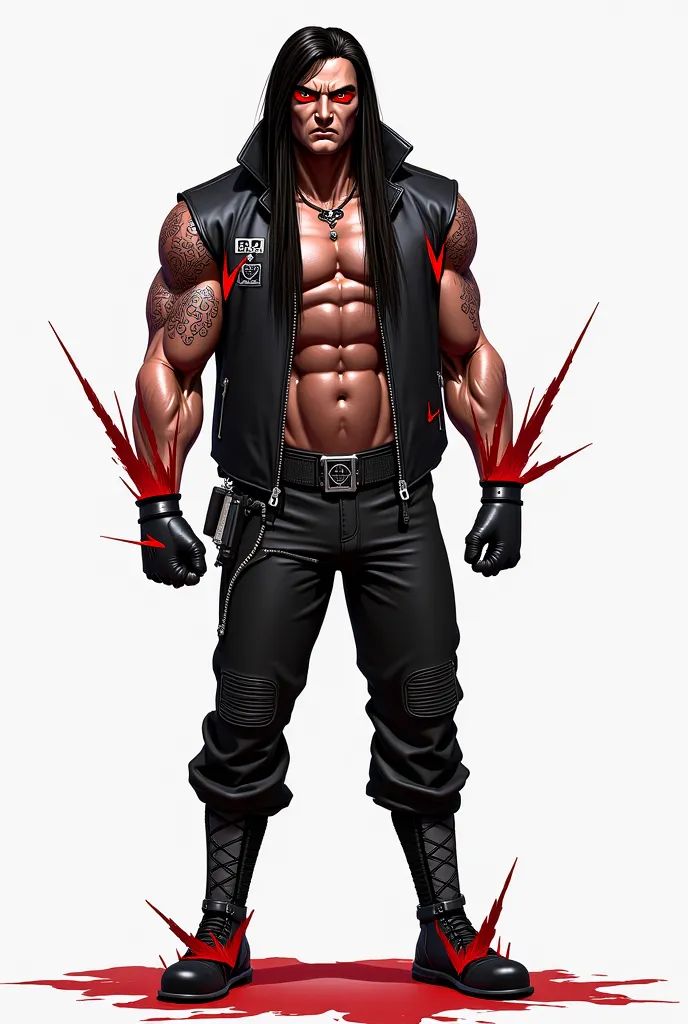 concept art: A Bloody Avenger Named Kai

Appearance:
The Bloody Avenger is tall and muscular, with a tense physique, abilities which emphasizes his physical strength.  powers He has long , sharp facial features with high cheekbones and sharp lips, that are...