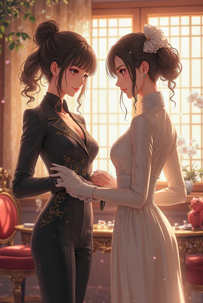 a butler female and her human female master  Make it into anime