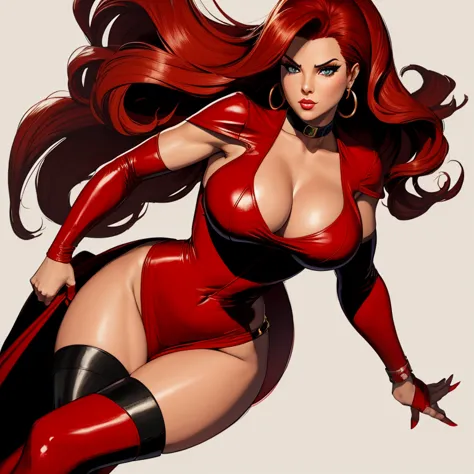 Delilah as blaze from streets of rage sega game in style of ed benes,character concept design,(elvira, jessica rabbit:1.2),(black and red dress:1.2),(1woman:1.2),(sketch:1.2),(outline:1.3),color,(full body closeup:1.3),contour_deepening,(rim light:1.3), BR...