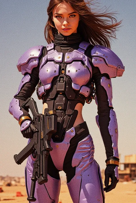  High quality photo of sexy woman. Real life mecha background with military plane landing symbols, a sexy woman expands her big full chest , She is fit fleshy. Her upper thighs and waist is revealing. Extremely beautiful and sexy legs and hips. Her butt cu...