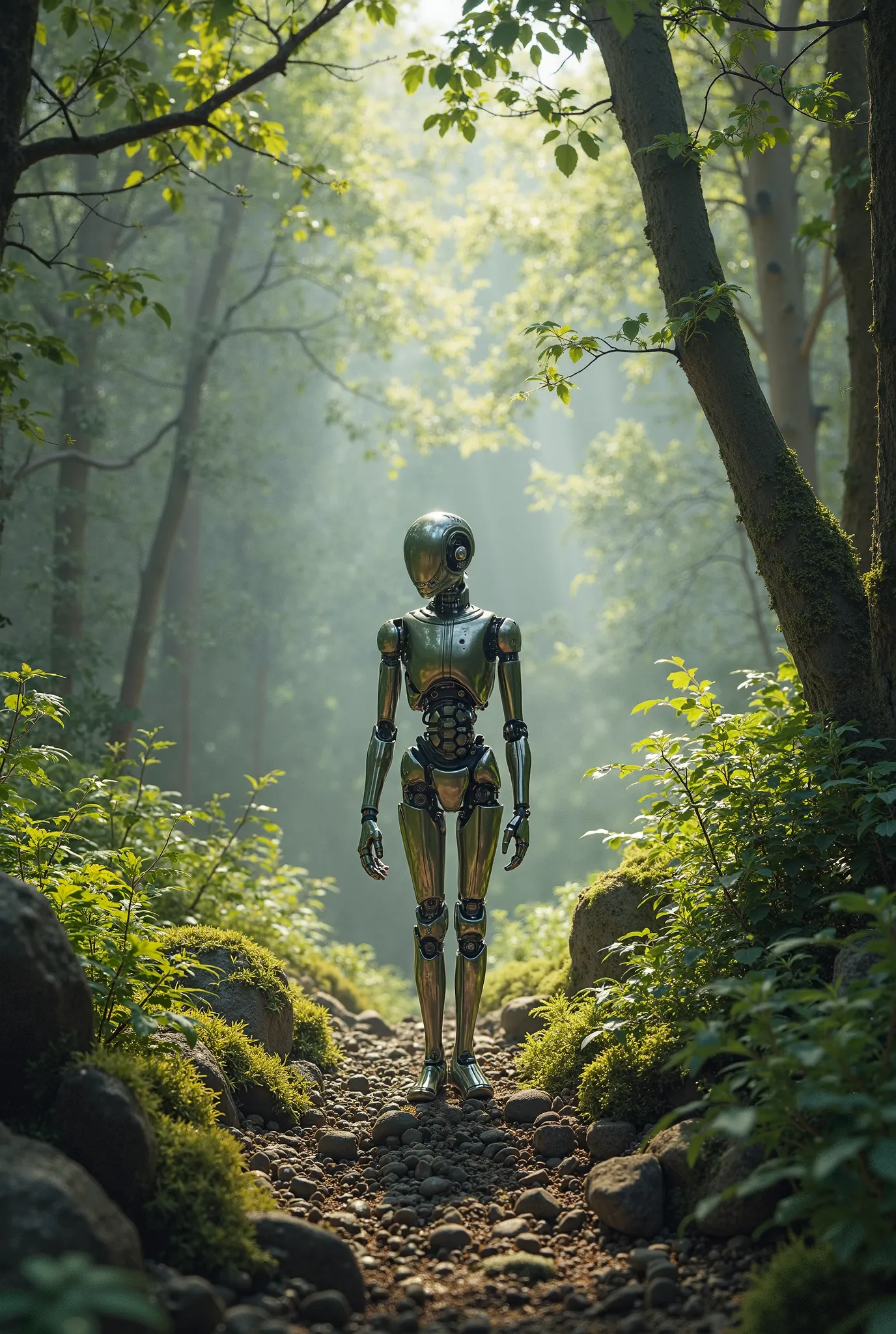 Robot in forest lost