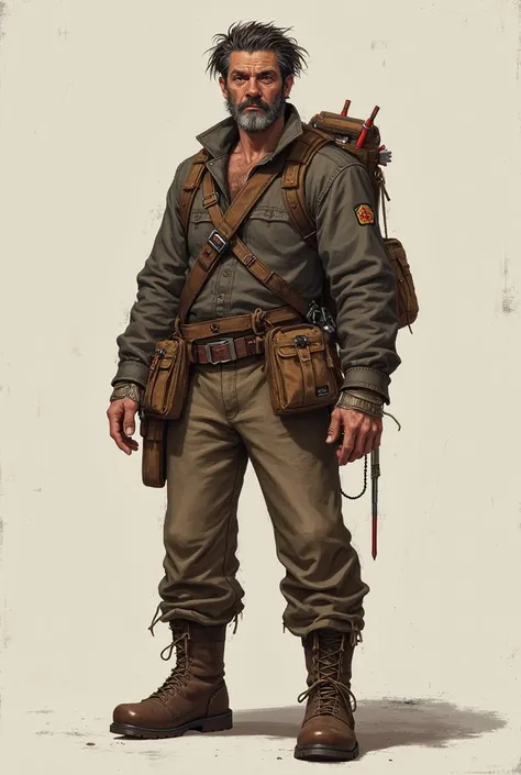     Physical Description: Davey is a tall, lean man with a weathered face that bears the marks of countless adventures. His skin is tanned from years of exposure to the elements, and his hands are calloused from handling tools and weapons. He has sharp, ob...