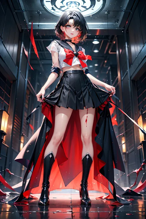  1 Girl and 1 Man、(full body shot)enemy organization that turned into a vampire、Brainwashed Sailor Girl、sailor mercury、

The enemy man's king raises her chin 、Put your lips together。
At that moment、 Her body heats up.、 (Her crimson eyes glow. 、Her vertical...