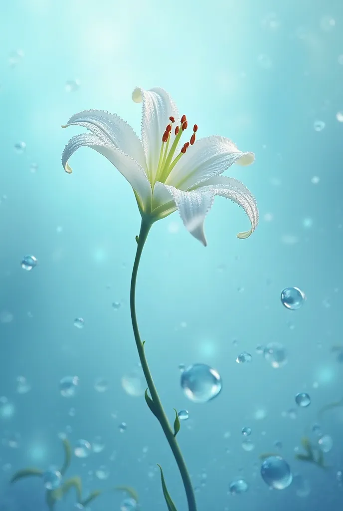 Lily blue background