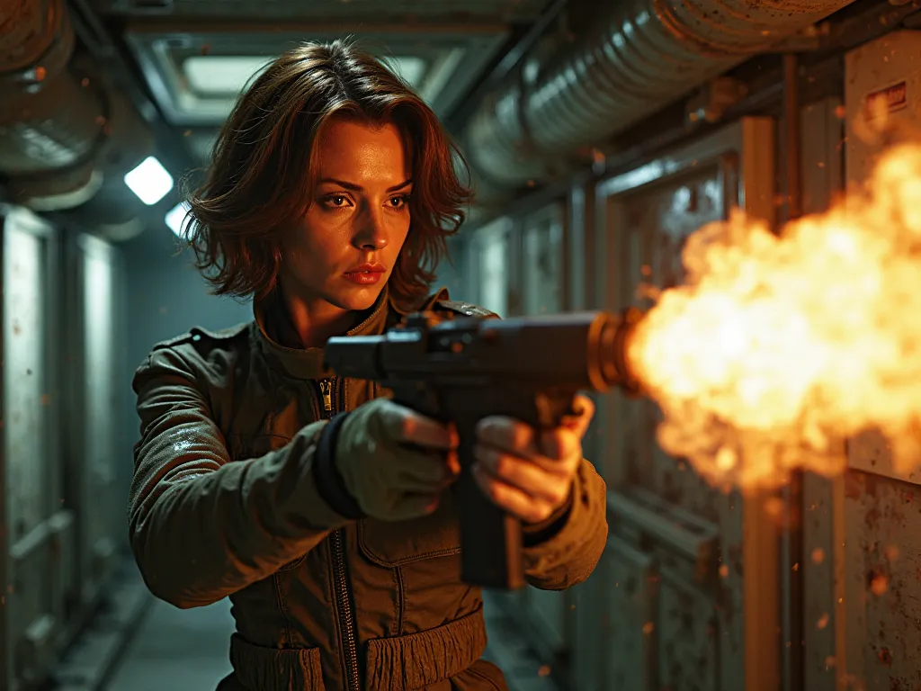 Ellen Ripley, with flamethrower