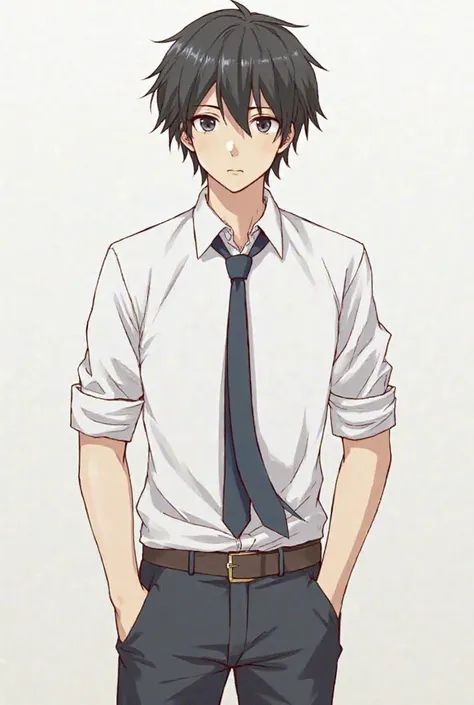 Yuji Arakawa (MC - Unwilling Legend)

Uniform: White shirt slightly untucked, sleeves rolled up, tie loosely hanging.

Winter: Wears a blazer over a sweater, but always forgets to button the blazer.

Accessories: None, he doesn’t care about details, but hi...