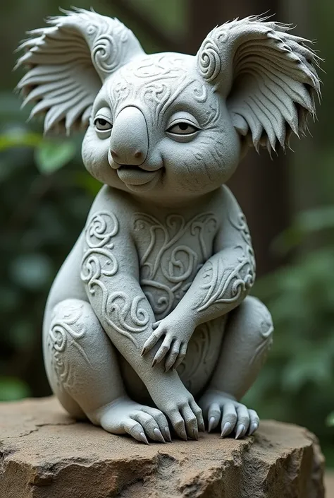 stone ornate koala