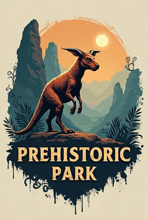 Prehistoric park logo for YouTube channel without dinosaurs but an image of prehistory 