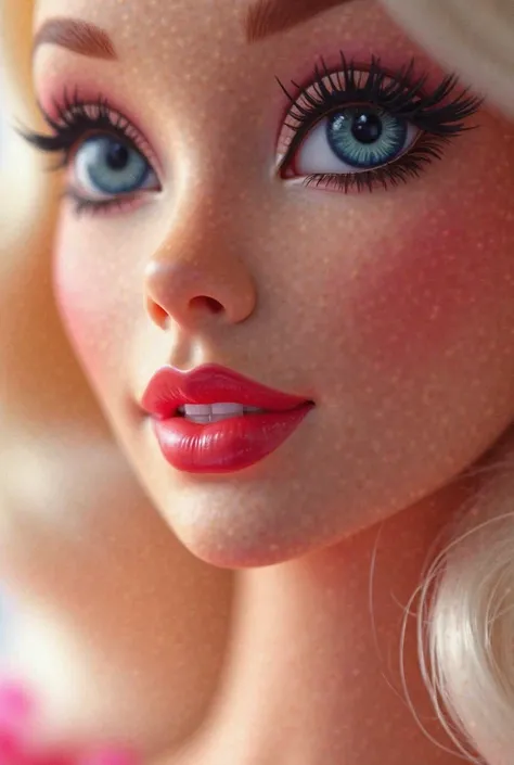 Barbie has puffy lips