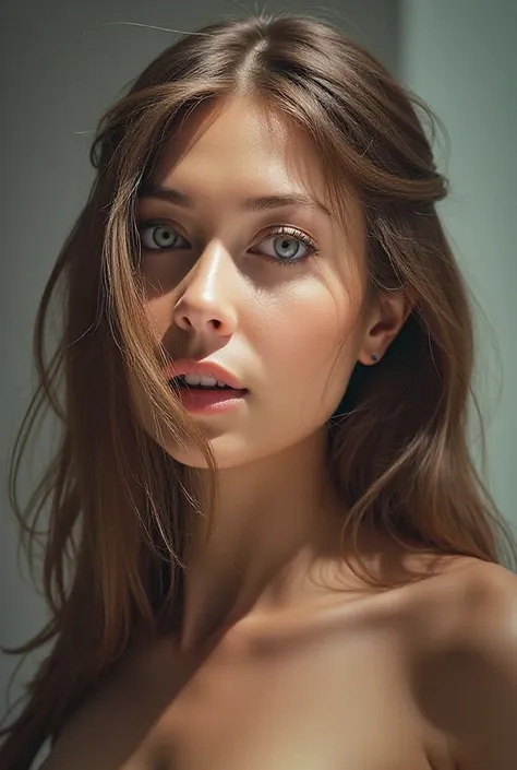 female, Remove beard,  natural makeup , long hair, attractive, no male facial hair, facial contours, Female appearance, beautiful eyelashes, female