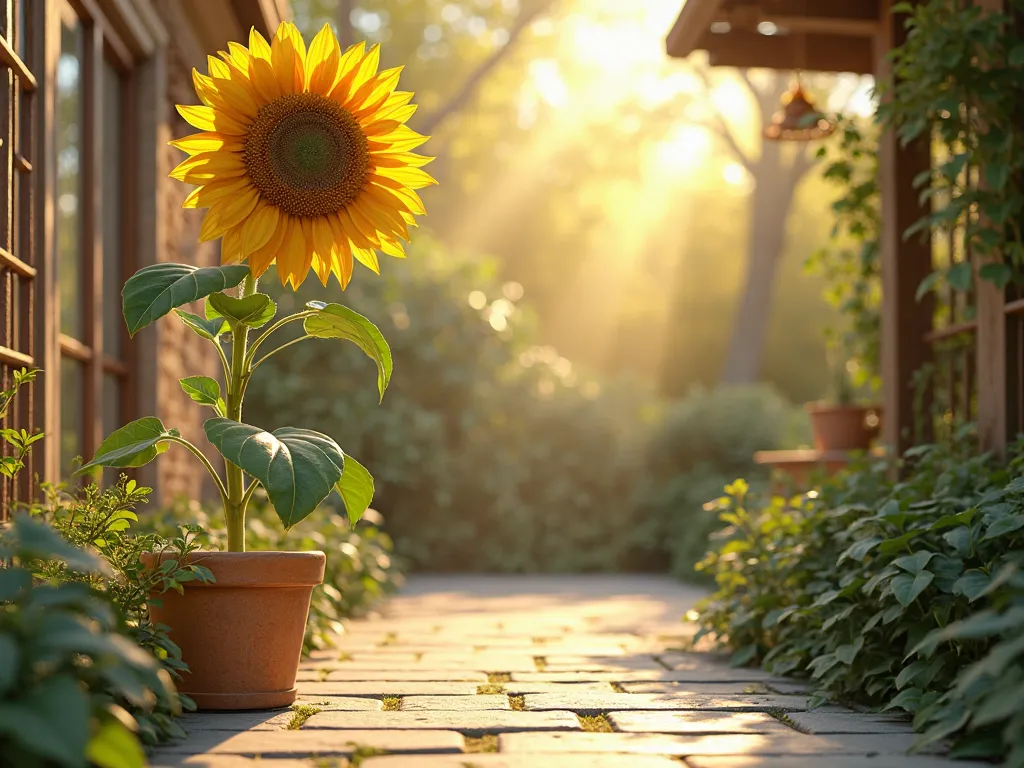 Sunflower and sun patio