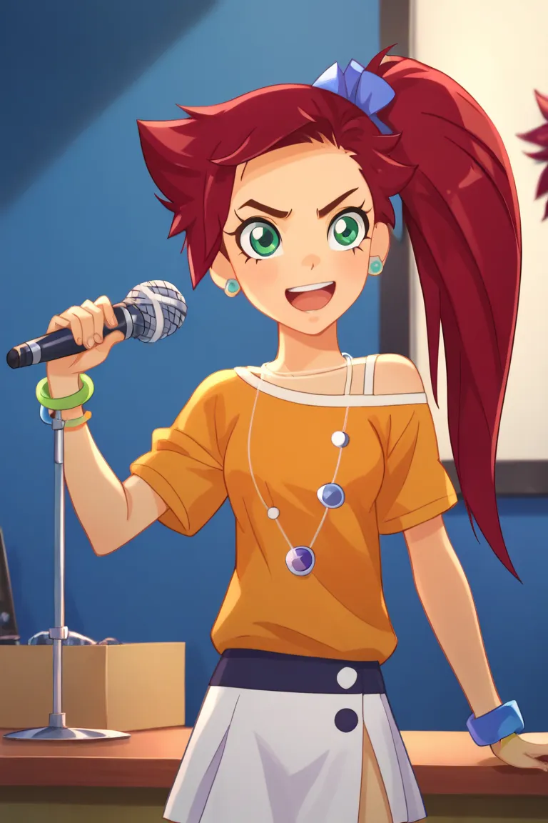 score_9, score_8, score_7, break, solo, auriana_lr, red hair, long hair, side ponytail, green eyes, earrings, bracelet, necklace, score_9, score_8, score_7, break, solo, auriana_lr, red hair, long hair, side ponytail, green eyes, earrings, bracelet, neckla...