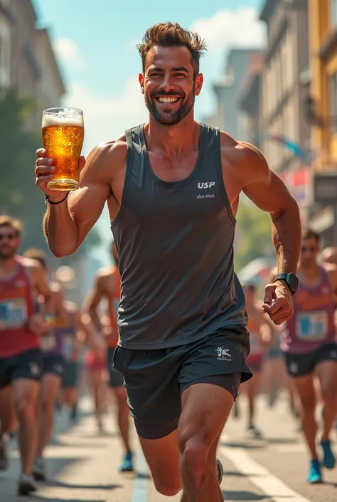 Cup of draft beer runner